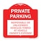 Signmission Private Parking Inoperable or Unlicensed Vehicles Towed at Vehicle Owners Expense, RW-1818-23256 A-DES-RW-1818-23256 - alternate 1